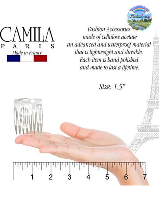 Handmade Small Pearl French Twist Hair Combs Set of 2 Strong Hold Up-Do Styling main image 4